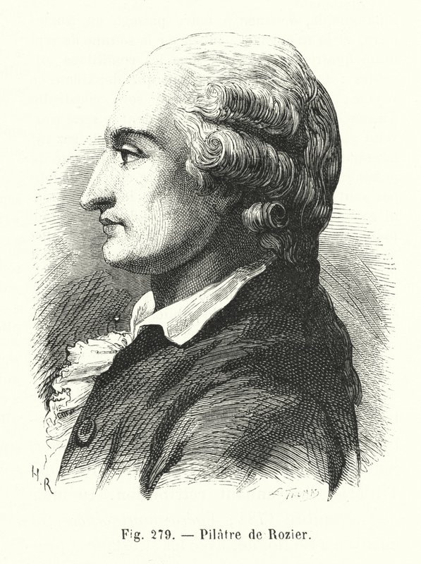 Pilatre de Rozier (grabado) de European School
