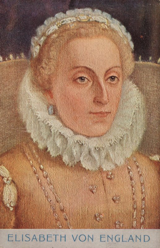Reina Isabel I (litografía en color) de European School