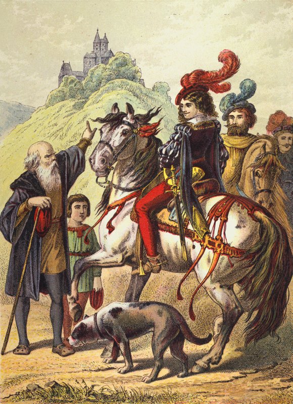 La Bella Durmiente (litografía en color) de European School