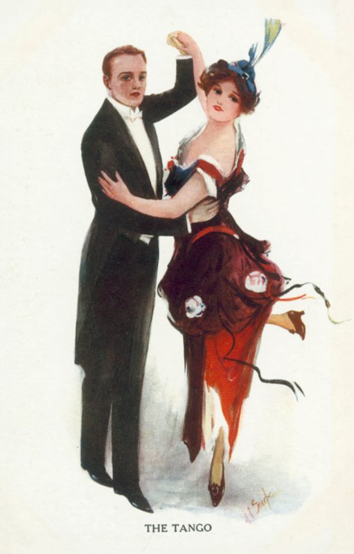 Tango (litografía en color) de European School