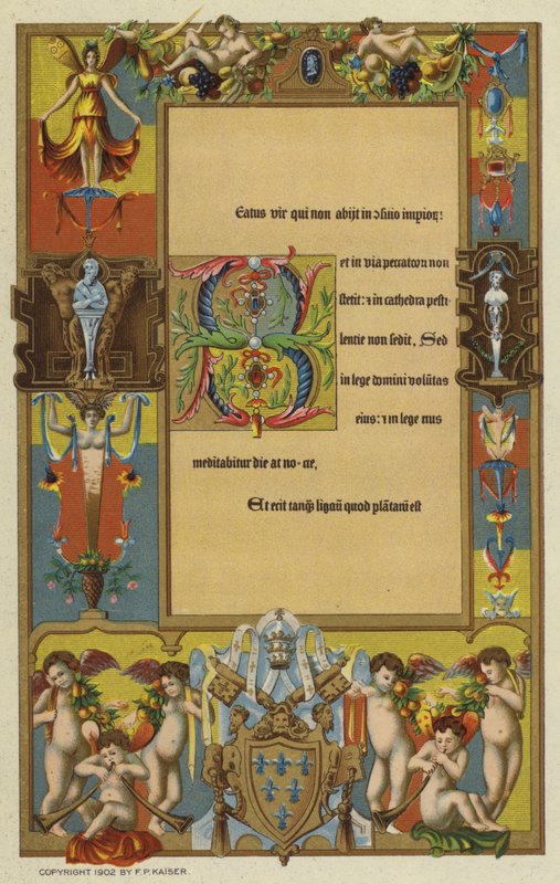 El Libro de Horas (litografía en color) de European School