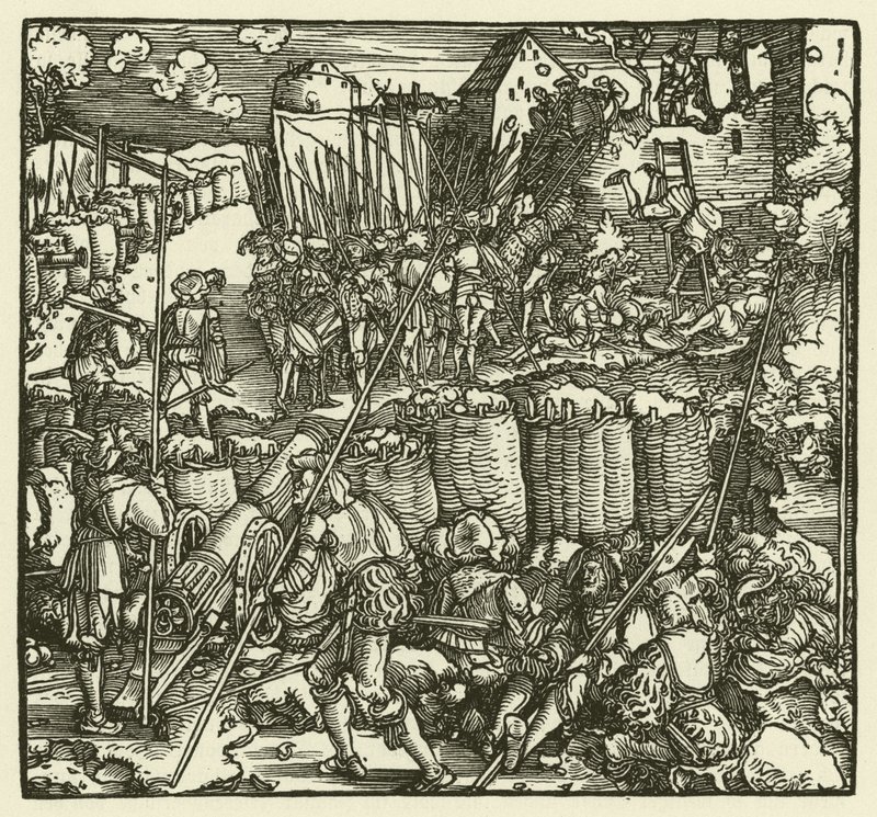 El asalto a un castillo, 1532 de European School