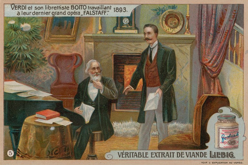 Verdi y Boito componiendo Falstaff de European School