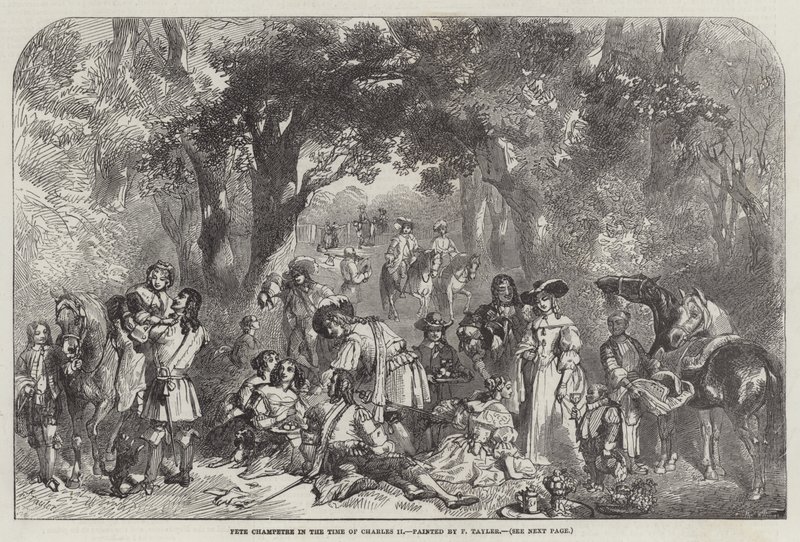 Fiesta campestre en la época de Carlos II de F. Tayler