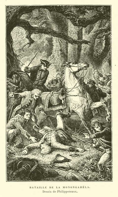 Batalla de Monongahela, 1755 de Felix Philippoteaux