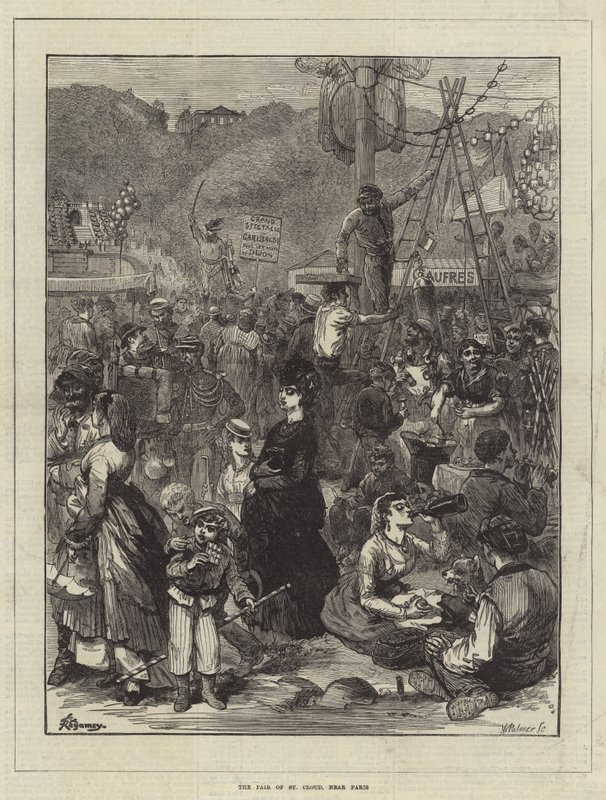 La feria de St Cloud, cerca de París de Felix Regamey