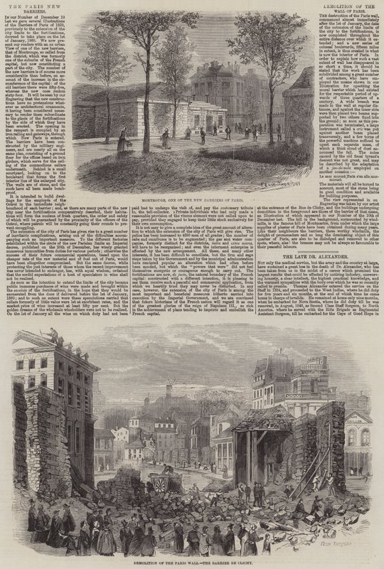 Las nuevas barreras de París de Felix Thorigny