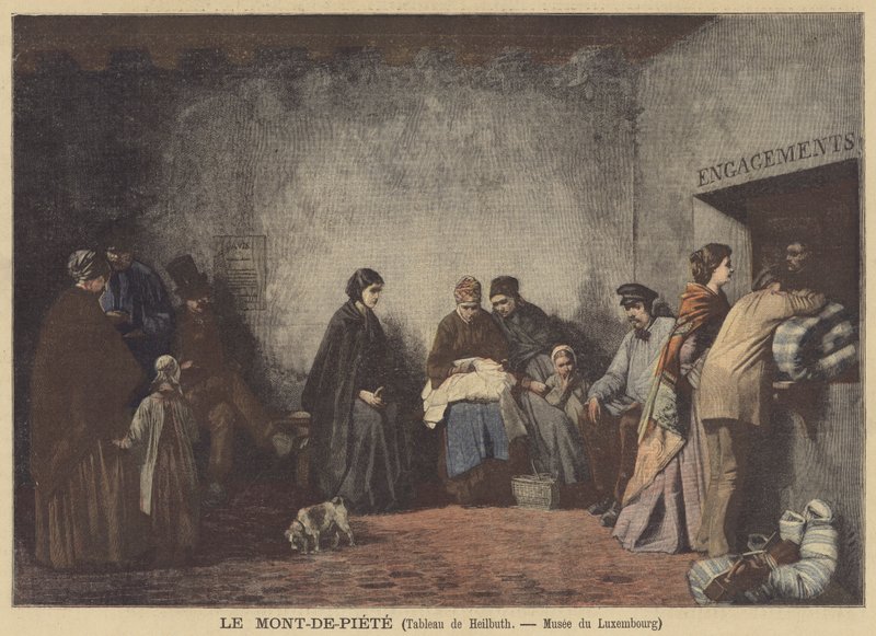Le Mont-de-Piete (La tienda de empeños) de Ferdinand Heilbuth