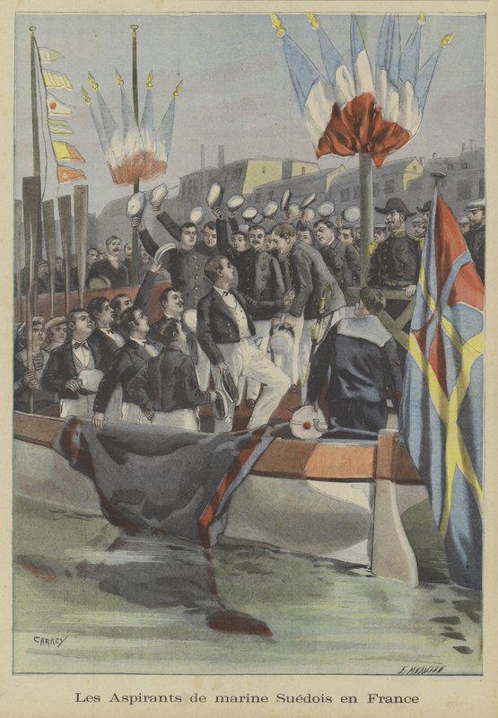 Guardiamarinas de la Armada Sueca en Francia de Fortune Louis Meaulle