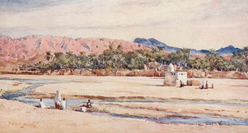 Un río del Sáhara (litografía en color) de Frances Nesbitt
