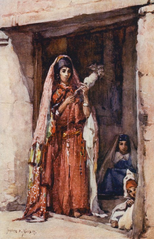 Hilatura (litografía en color) de Frances Nesbitt
