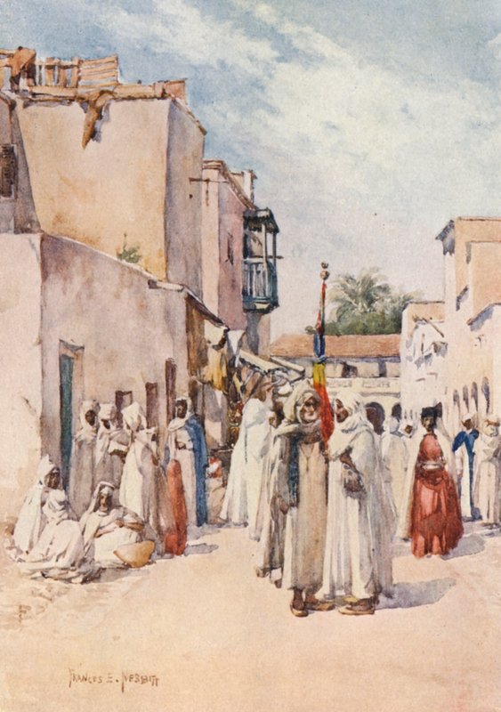 The Begging Marabout (litografía en color) de Frances Nesbitt