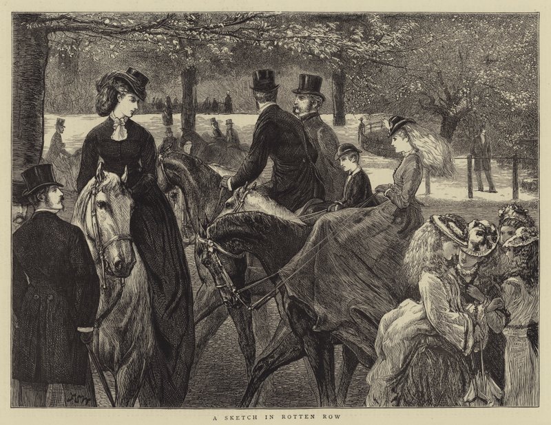 Un boceto en Rotten Row de Francis S. Walker