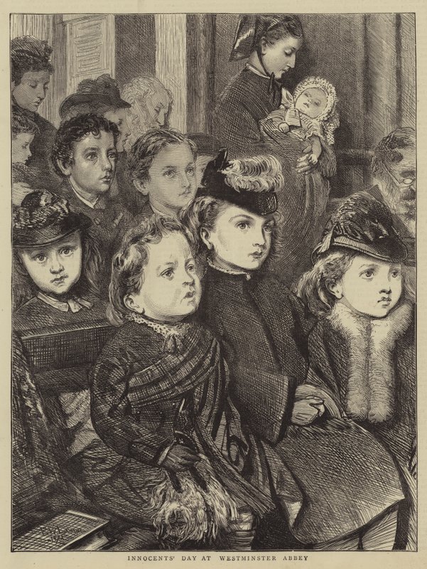 Día de los Inocentes en la Abadía de Westminster de Francis Wilfred Lawson