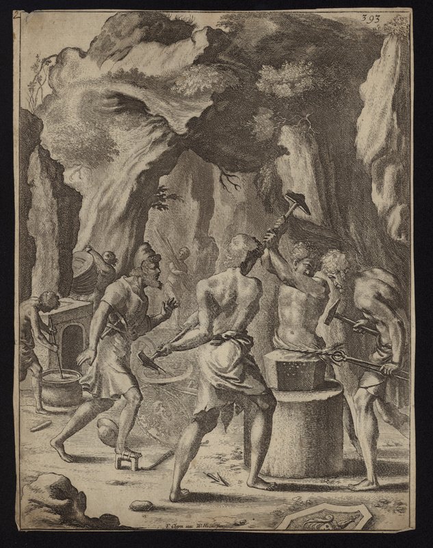 Vulcano Forjando las Armas de Eneas de Francis Cleyn