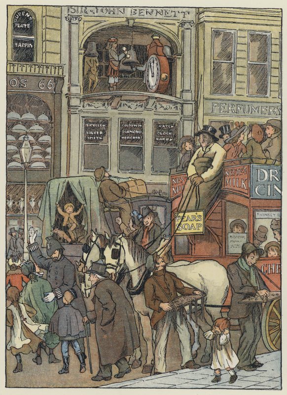 Londres: En Cheapside (litografía en color) de Francis Donkin Bedford