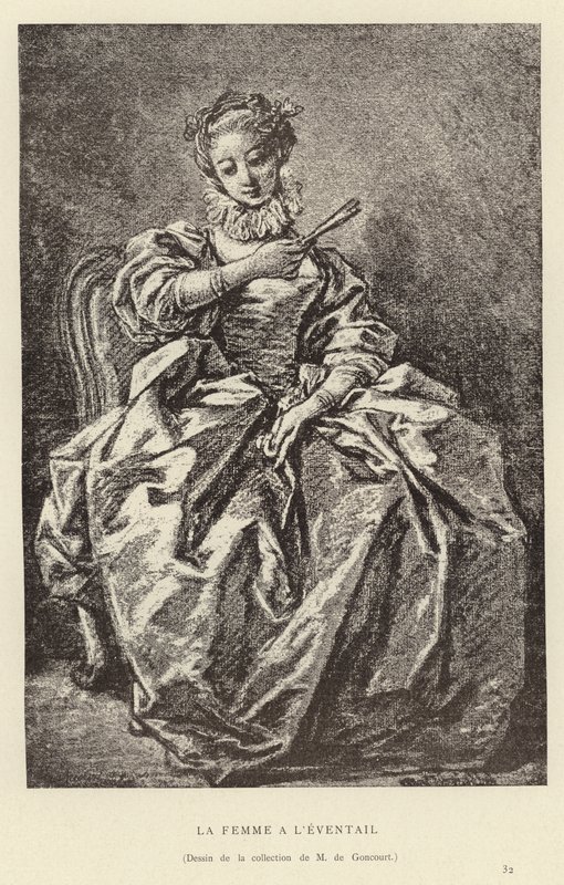 La Mujer con el Abanico de Francois (after) Boucher