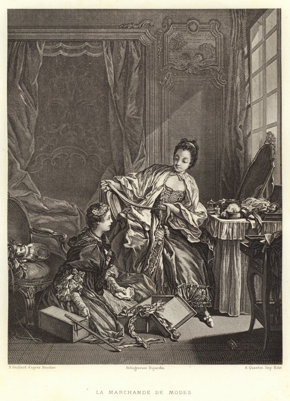 La vendedora de modas de Francois (after) Boucher