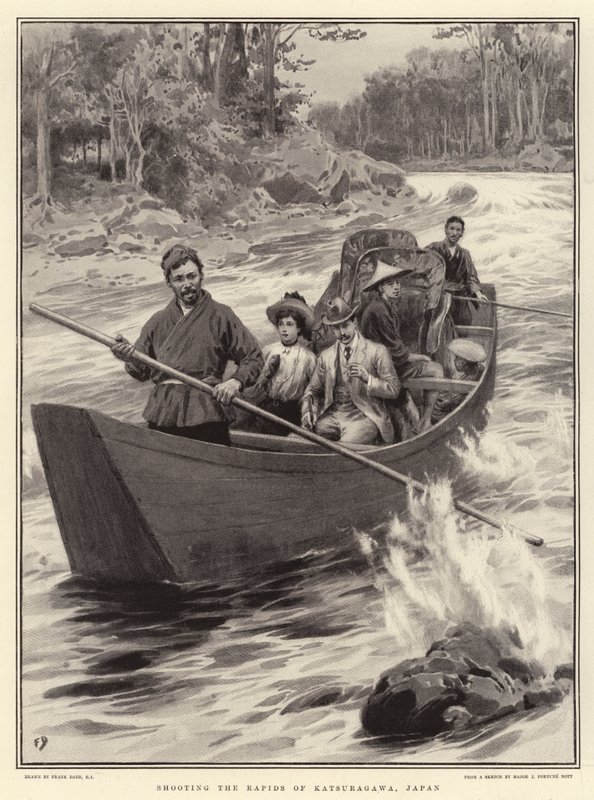 Navegando los rápidos de Katsuragawa, Japón de Frank Dadd