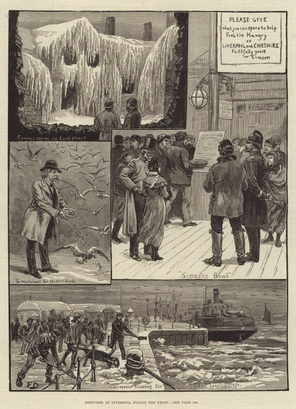 Bocetos en Liverpool durante la helada de Frank Dadd
