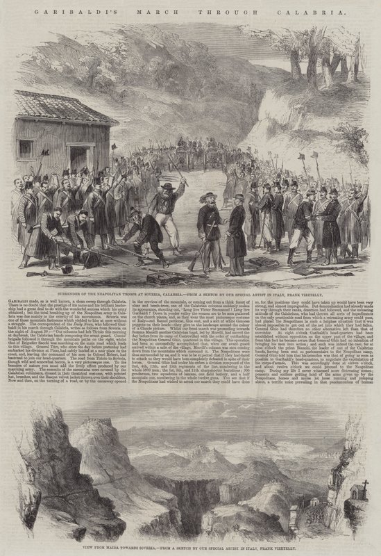 La marcha de Garibaldi a través de Calabria de Frank Vizetelly