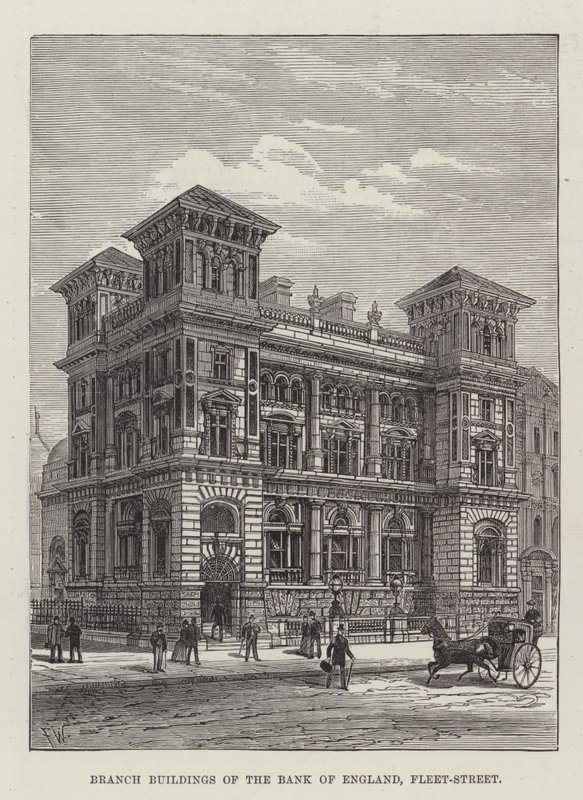 Edificios sucursales del Banco de Inglaterra, Fleet-Street de Frank Watkins