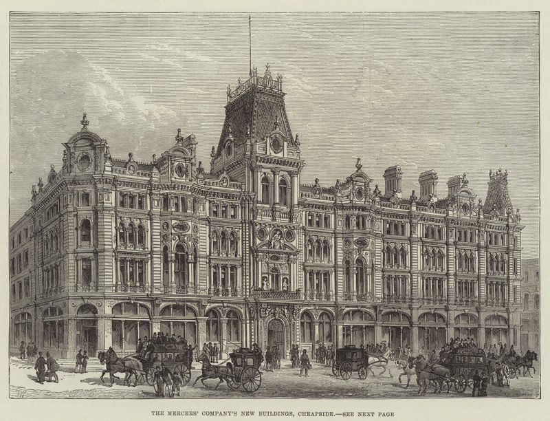 Los nuevos edificios de la Compañía de Merceros, Cheapside de Frank Watkins