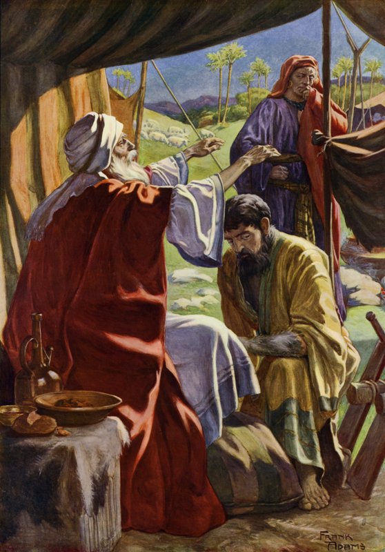 Jacob obteniendo la bendición de Frank Adams