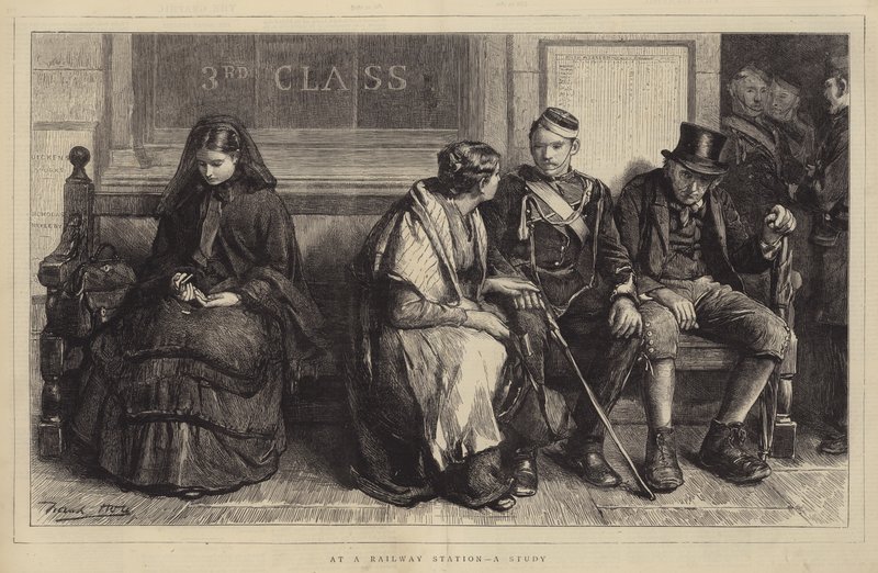 En una estación de tren, un estudio de Frank Holl