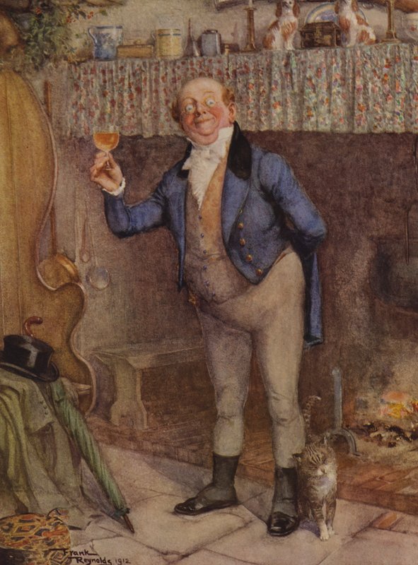 Mr Pickwick (litografía en color) de Frank Reynolds