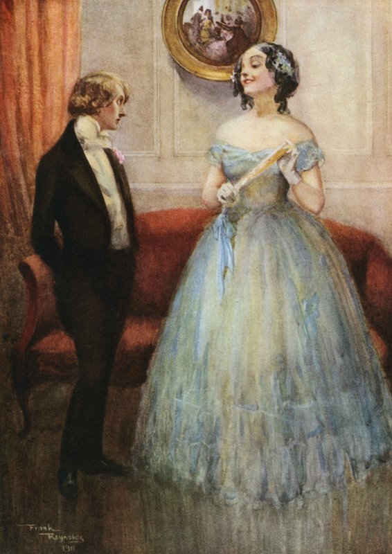 The Eldest Miss Larkins (litografía en color) de Frank Reynolds