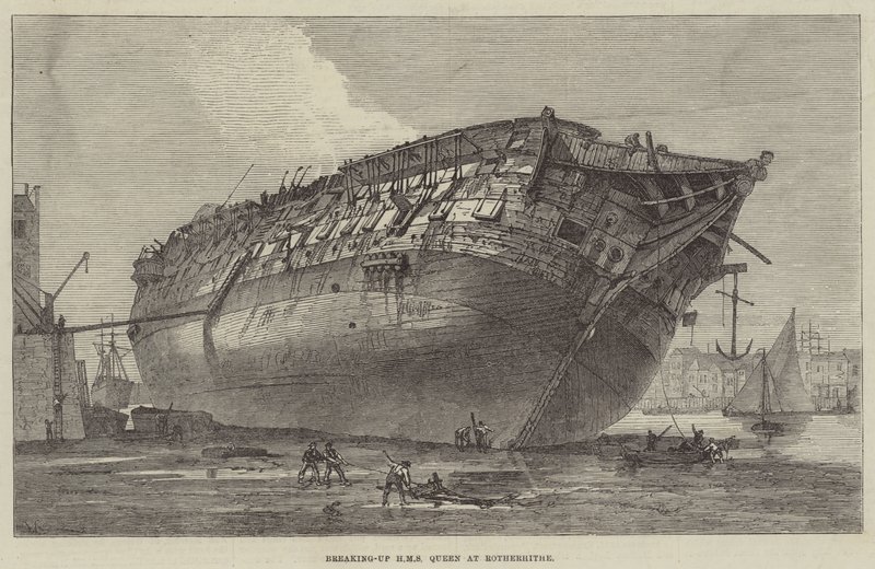 Desguace del HMS Queen en Rotherhithe de Frank Watkins