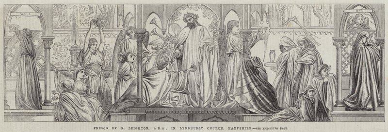 Fresco en la iglesia de Lyndhurst, Hampshire de Frederic Leighton
