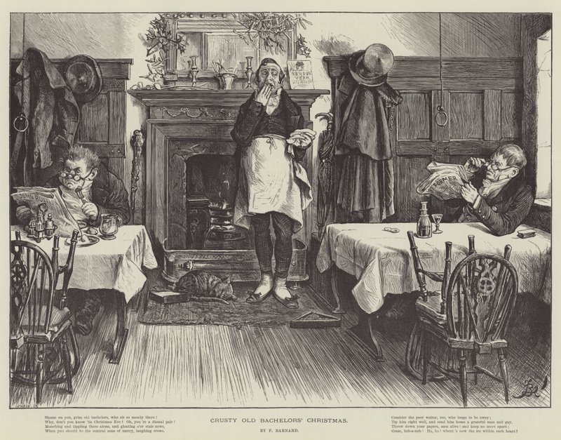 Navidad de Viejos Solteros Gruñones de Frederick Barnard