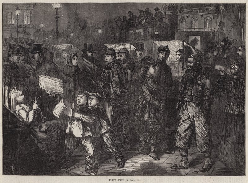 Escena nocturna en Burdeos de Frederick Barnard