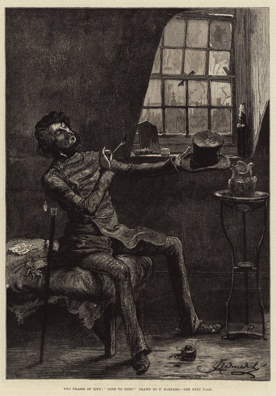 Dos fases de la vida, marchito de Frederick Barnard