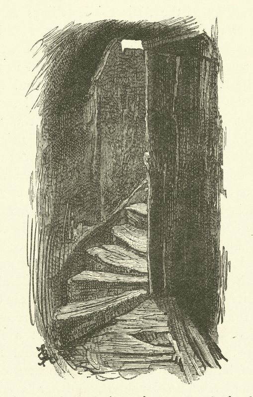 Escaleras que conducen a un ático de Frederick L. Bernard