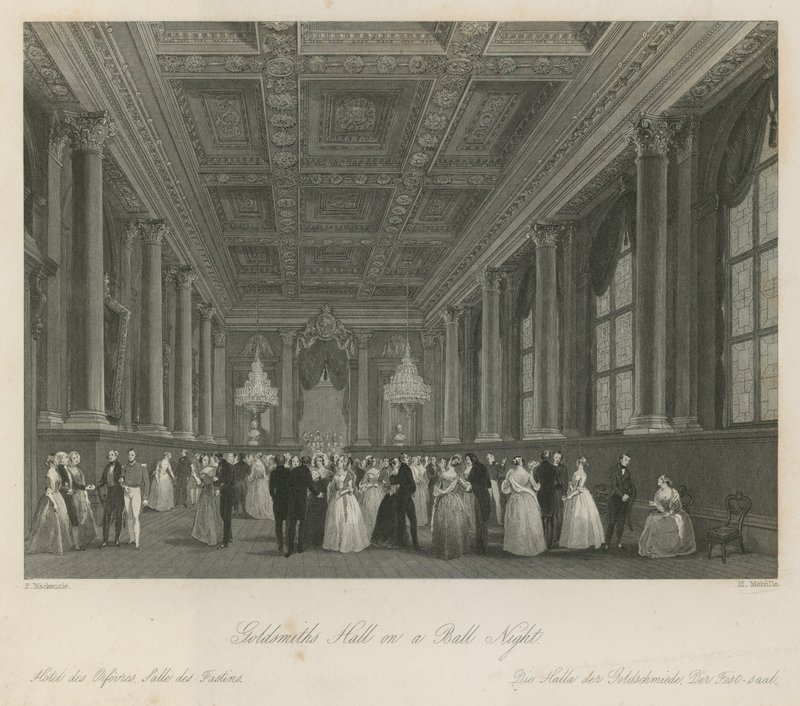 Salón de los Orfebres en una noche de baile de Frederick Mackenzie