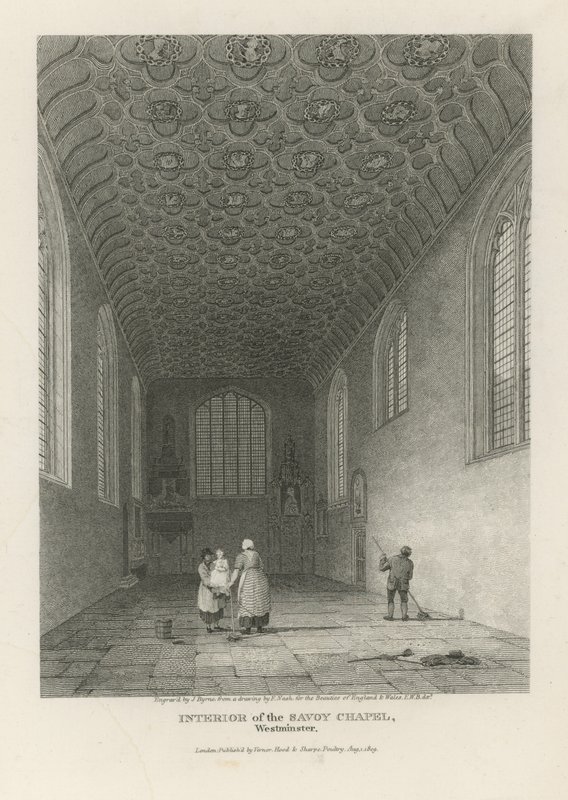 Interior de la Capilla Savoy de Frederick Nash