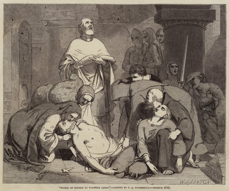 Entierro de Harold en la Abadía de Waltham de Frederick Richard Pickersgill