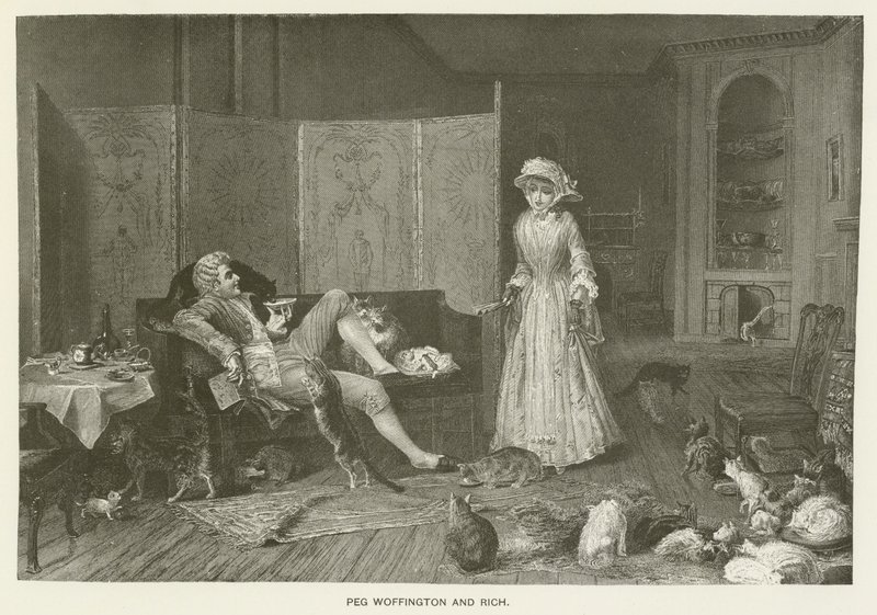 Peg Woffington y Rich de Frederick Smallfield