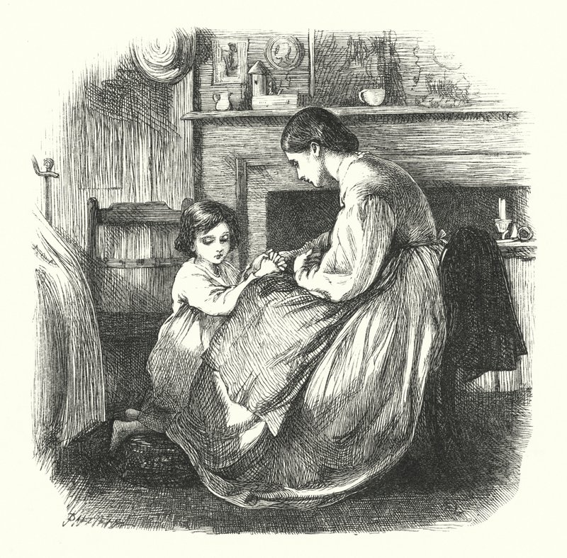 Un niño en oración de Frederick Walker