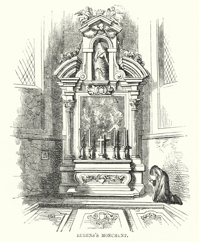 Monumento de Rubens (grabado) de Frederick William Fairholt