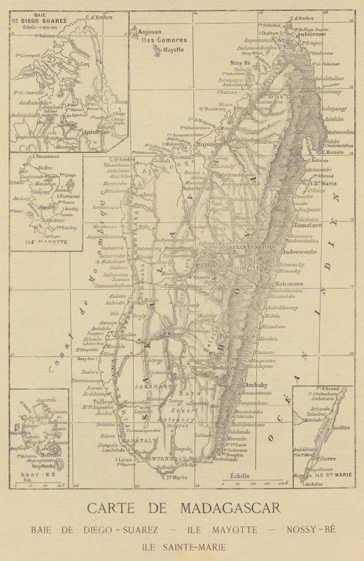Mapa de Madagascar de French School