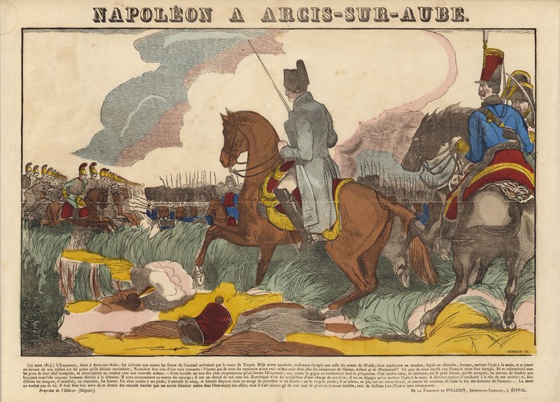 Napoleón en Arcis-Sur-Aube de French School