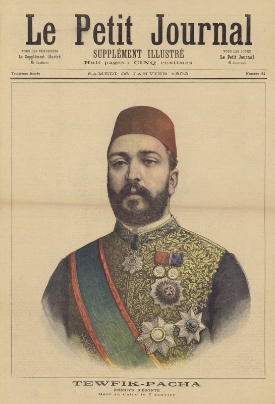 Tewfik Pasha, Jedive de Egipto de French School