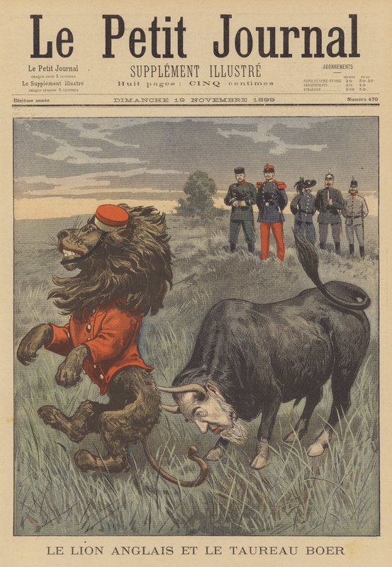 El león inglés y el toro bóer de French School