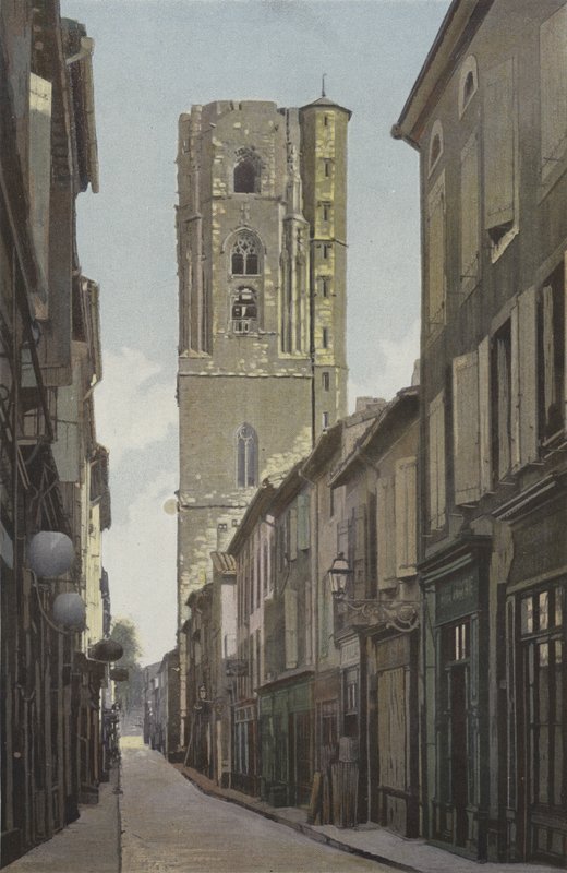 Carcassonne Ville Basse, Iglesia Saint-Vincent, Campanario de French Photographer