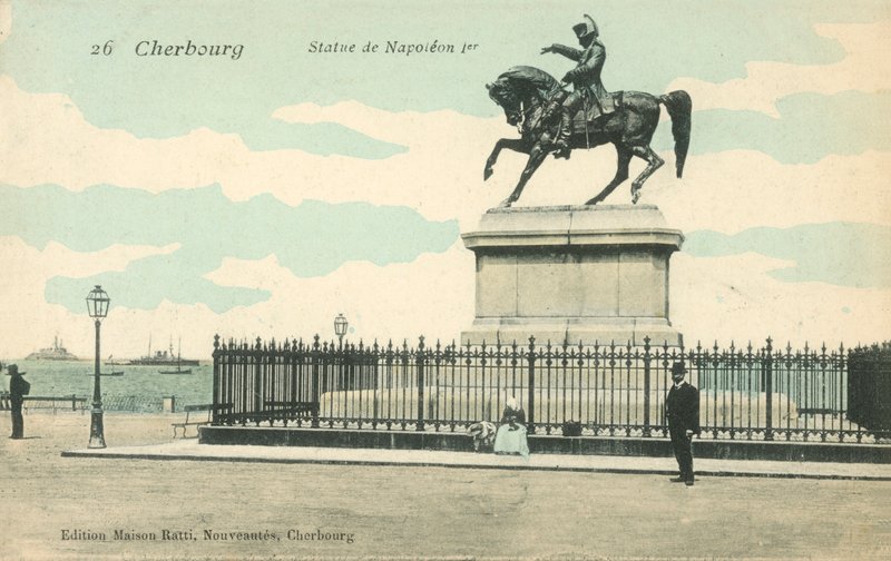 Cherburgo, Francia, Estatua de Napoleón I de French Photographer