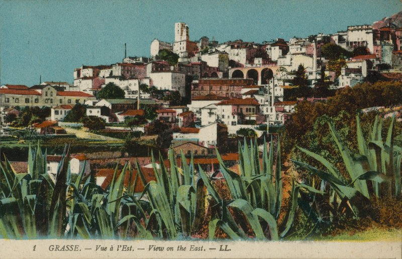 Grasse: Vista hacia el este (foto coloreada) de French Photographer